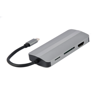 Adaptador Multipuerto Usb Tipo-c 8 En 1 Plata