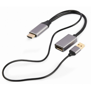Aisens A109-0669 Adaptador USB-C a USB-C/HDMI 4K/USB 3.0 15cm Gris