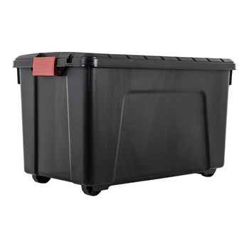 Caja Explorer Box Negro Con Asa Y Ruedas Marca Terry