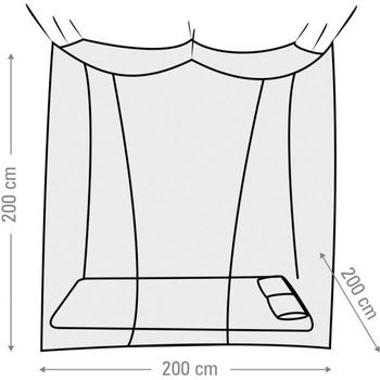 Caja Mosquitera 2 Personas - 200 X 200 Cm Abbey