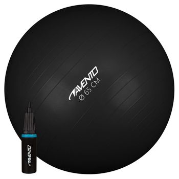 Pelota De Fitnes/gimnasio Y Bomba Negra 65 Cm Diámetro Avento