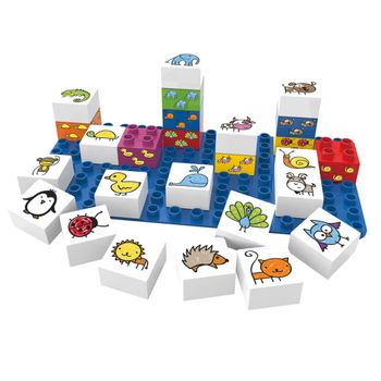 Construcciones para niños torre de madera 52 piezas Woomax, Juego