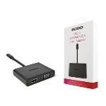 Adaptador Usb Usb-c Macho - Vga Hembra / Salida Hdmi Negro