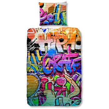 Funda De Edredón 5481-p Graffiti 135x200 Cm Multicolor Good Morning