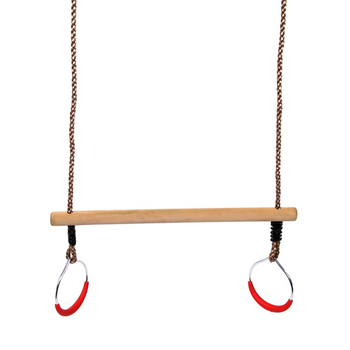 Trapecio Con Anillas 58 Cm Madera Beige 2521076 Swing King