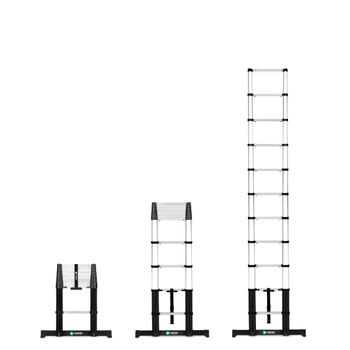 Escalera Profesional De Aluminio De Apoyo Extensible Con Barra  Estabiliadora 2 X 7 Peldaños Serie Top con Ofertas en Carrefour