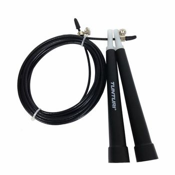 Tunturi Adjustable Jump Rope Black- Comba Deportiva Negra