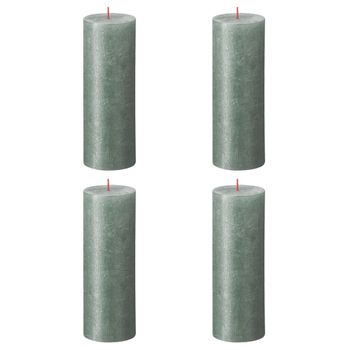 Velas Rústicas Shimmer 4 Unidades Azul Óxido 190x68 Mm Bolsius