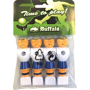 Muñeco De Futbolín Buffalo 16 Mm Azul/blanco 4 Piezas