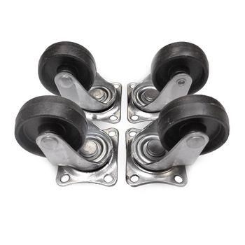 Set 4 Ruedas 40mm Negras 45x40mm