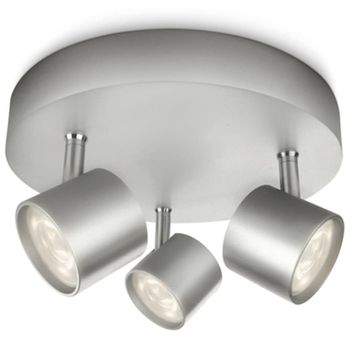 Lámpara De Techo Orientable Metal Y Madera 3 Focos Mara Blanco 220-240v Ac  con Ofertas en Carrefour