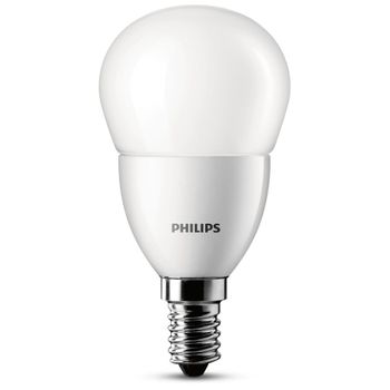 Philips Vela (regulable) 8718291765882 3.5w E14-lámpara Led Cálido, Metálico, Transparente, Color, 3.9 Cm, 13.2 Cm E14, 3.5 W, Blanco