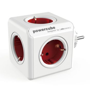 Powercube Original 5 Tomas Corriente Roj