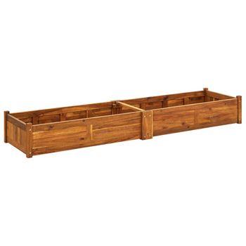 Caja De Almacenaje Jardín Con Ruedas Madera Acacia 150x50x58 Cm Vidaxl con  Ofertas en Carrefour