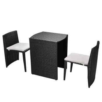 Set muebles de terraza sillas y mesa ratán Aktive - Conforama