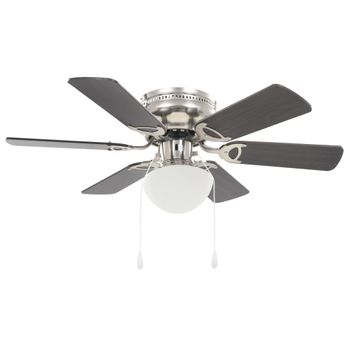 Ventilador De Techo Adornado Con Lámpara 82 Cm Marrón Oscuro Vidaxl