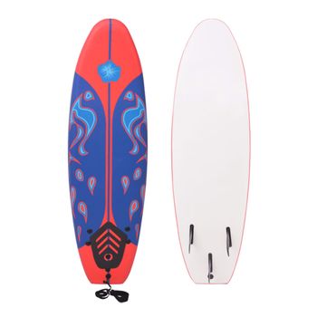 Tabla De Surf Azul Y Rojo 170 Cm Vidaxl