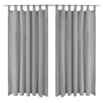 Cortinas opacas con ganchos 2 piezas gris topo 140x245 cm vidaXL, Cortinas,  Los mejores precios