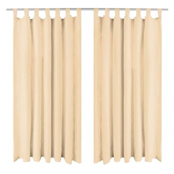 Cortinas opacas con ganchos 2 piezas gris topo 140x245 cm vidaXL, Cortinas,  Los mejores precios