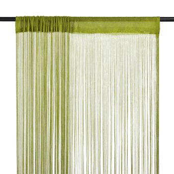 Cortinas De Flecos 2 Piezas 100x250 Cm Verde Vidaxl