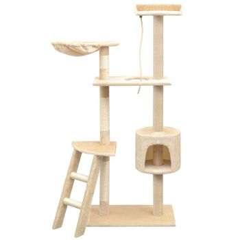 Rascador Para Gatos Mobiclinic Oliver 47x40x47 Árbol Rascador Para Gatos  Juguete Para Gatos Base Acolchada Suave Soporta Hasta 10 Kg Cuerda De Sisal  Para Pequeño Felpa Beige con Ofertas en Carrefour