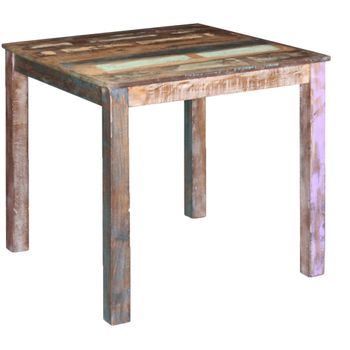 Mesa De Comedor De Madera Maciza Reciclada 80x82x76 Cm Vidaxl