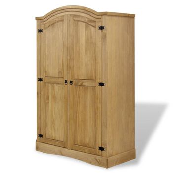 Armario Madera De Pino Mexicano Estilo Corona 2 Puertas Vidaxl