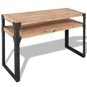 Mesa Consola De Madera Maciza Reciclada 120x40x85 Cm Vidaxl