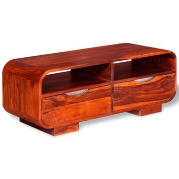 Mesa De Centro De Madera Maciza De Sheesham 90x40x35 Cm Vidaxl