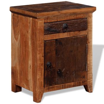 Mesita de noche madera acacia madera contrachapada 50x33x62 cm - referencia  Mqm-350661