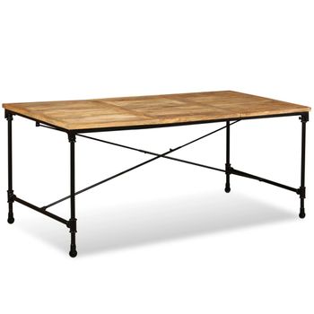 Mesa De Comedor De Madera Maciza De Mango 180 Cm Vidaxl