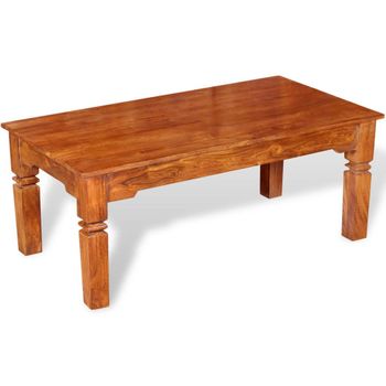 Mesa De Centro De Madera Maciza 110x60x45 Cm Vidaxl