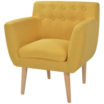 Sillón De Tela Amarillo Vidaxl