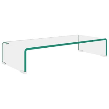 Soporte Para Tv/elevador Monitor Cristal Claro 60x25x11 Cm Vidaxl