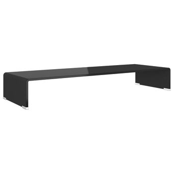 Soporte Para Tv/elevador Monitor Cristal Negro 90x30x13 Cm Vidaxl