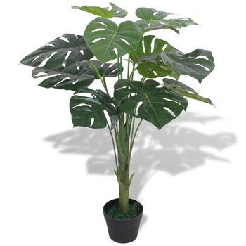 Planta De Monstera Artificial Con Maceta Verde 70 Cm Vidaxl