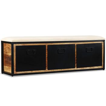 Vidaxl Banco De Almacenaje De Jardãn Madera Maciza Acacia 120x63x84 Cm con  Ofertas en Carrefour