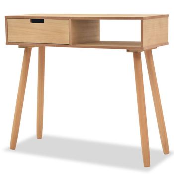 Mesa Consola De Madera Maciza De Pino 80x30x72 Cm Marrón Vidaxl