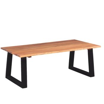 Mesa De Centro Madera De Acacia Maciza 110x60x40 Cm Vidaxl