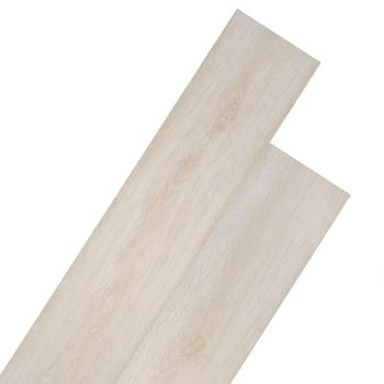 Lamas Para Suelo De Pvc Autoadhesivas 5,02m² 2mm Roble Blanco Vidaxl