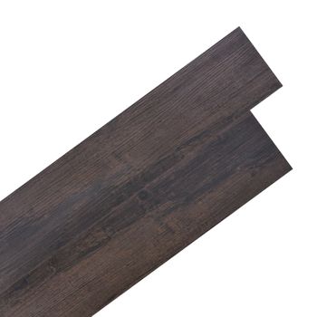 Lamas De Suelo De Pvc Autoadhesivas Marrón Oscuro 5,02 M² 2 Mm Vidaxl