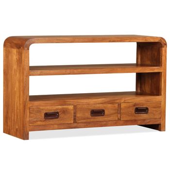 Mueble De Tv Madera Maciza Acacia 90x30x55 Cm Vidaxl