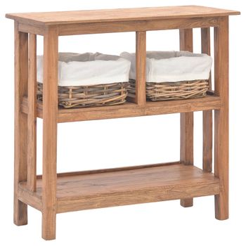 Mesa Consola De Madera Maciza Recicladaa 69x28x70 Cm Vidaxl