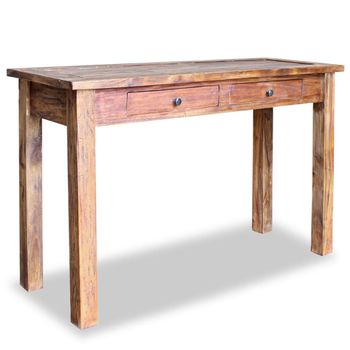 Mesa Consola De Madera Maciza Reciclada 123x42x75 Cm Vidaxl