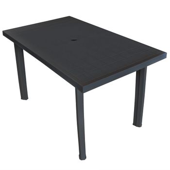 Mesa De Jardín De Plástico Aspecto Ratán Marrón 150x90x72 Cm Vidaxl con  Ofertas en Carrefour