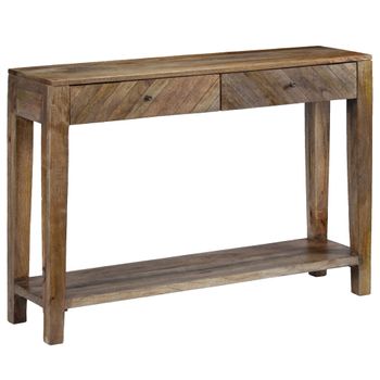 Mesa Consola De Madera Maciza De Mango 118x30x80 Cm Vidaxl