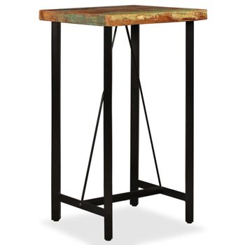 Mesa De Bar De Madera Maciza Reciclada 60x60x107 Cm Vidaxl