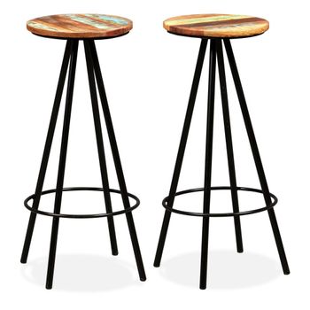 CIADAZ Taburetes de Cocina 2 uds Madera Maciza Pino Blanco 40x40x78 cm,  Taburetes Altos De Cocina, Banquetas Cocina, Sillas Altas De Cocina, Bar  Stool, Mueble Bar Taburete : : Hogar y cocina