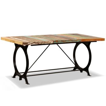 Mesa De Salón Comedor De Madera Maciza Reciclada 180 Cm Vidaxl