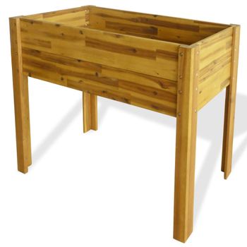 Caja De Almacenaje Jardín Con Ruedas Madera Acacia 150x50x58 Cm Vidaxl con  Ofertas en Carrefour